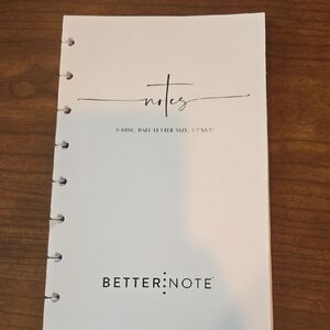 BetterNote White Notebook